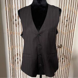 Vintage Point Zero Men’s Pinstripe Waistcoat Vest Sz M